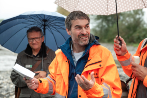 Andreas Düring, Projektleiter Wasserbau des Kantons St.Gallen, unterstrich die bemerkenswert rasche Umsetzung des Projekts dieser Grössenordnung. Foto: Heini Schwendener