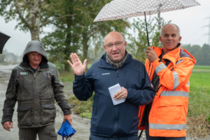 Regierungsrat Beat Tinner sprach von einem «ökologischen Vorzeigeprojekt». Foto: Heini Schwendener